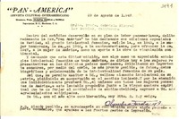 [Carta] 1947 ago. 29, Tegucigalpa, Honduras [a] Gabriela Mistral, Los Angeles, California, [EE.UU.]