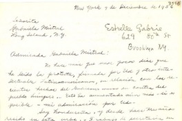 [Carta] 1956 dic. 7, New York, [EE.UU.] [a] Gabriela Mistral, Long Island, N. Y., [EE.UU.]