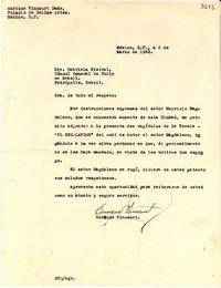[Carta] 1942 mar. 2, México, D. F., México [a] Gabriela Mistral, Petrópolis, Brasil