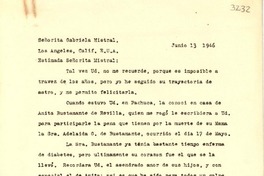 [Carta] 1946 jun. 13, México [a] Gabriela Mistral