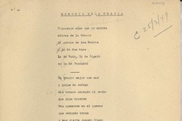 Memoria de la Gracia