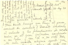 [Carta] 1946 ago. 10, México [a] Gabriela Mistral