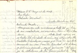 [Carta] 1948 mayo 27, México, D.F., México [a] [Gabriela Mistral], Santa Bárbara, Calif., [EE.UU.]