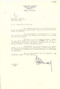 [Carta] 1949 ene. 29, México, D. F. [a] Gabriela Mistral, Córdova, Ver., [México]