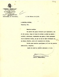 [Carta] 1949 feb. 3, [México?] [a] Gabriela Mistral, Veracruz, Ver., [México]
