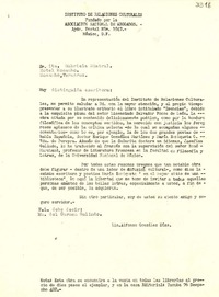 [Carta] [1949?], México, D. F., México [a] Gabriela Mistral, Hotel Mocambo, Mocambo, Veracruz, [México]