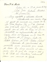 [Carta] 1949 jun. 18, Jalapa, Ver., [México] [a] Gabriela Mistral, El Lencero, Ver., [México]