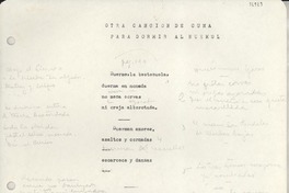 Otra canción de cuna para dormir al huemul