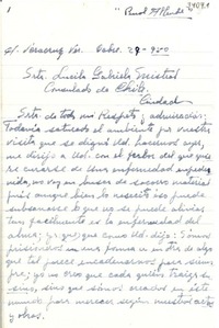 [Carta] 1950 oct. 29, Veracruz [a] Lucila Gabriela Mistral, Veracruz