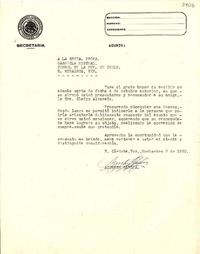 [Carta] 1950 nov. 7, Córdova, Veracruz [a] Gabriela Mistral, Veracruz