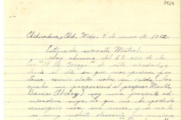 [Carta] 1952 ene. 7, Chihuahua, [México] [a] [Gabriela] Mistral