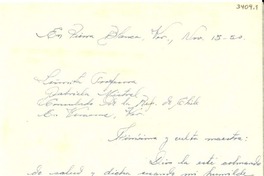 [Carta] 1950 nov. 15, Veracruz, [México] [a] Gabriela Mistral, Veracruz