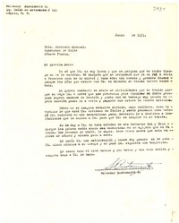 [Carta] 1951 jun., México, D.F. [a] Gabriela Mistral, Consulado de Chile, Génova, Italia