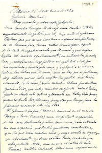 [Carta] 1952 ene. 15, México D.F [a] Gabriela Mistral