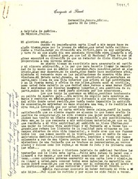 [Carta] 1952 ago 26, Hermosillo, Sonora, México [a] Gabriela Mistral, Nápoles, Italia
