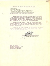 [Carta] 1956 jun. 21, México, D. F. [a] Gabriela Mistral, México D.F.