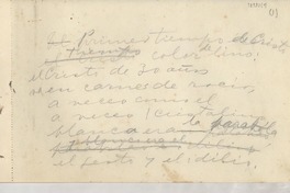 Primer tiempo de Cristo