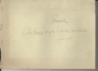 Chileno, viejo hombre minero