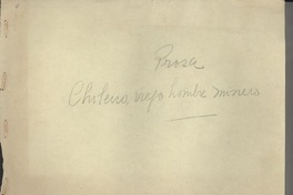 Chileno, viejo hombre minero
