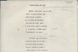 Recado sobre una copa