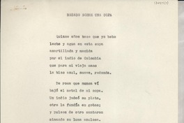 Recado sobre una copa