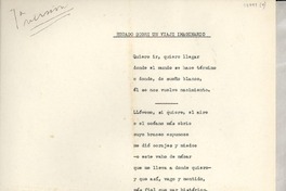 Recado sobre un viaje imaginario