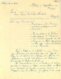 [Carta] 1943 oct. 26, Altos, Rep. del Paraguay [a] Gabriela Mistral, Petrópolis