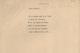 Recado : Valle Central