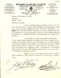 [Carta] 1946 mayo 16, Cuzco [a] Gabriela Mistral, Santiago, Chile