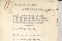 Ronda de la ceiba : a los niños ecuatorianos