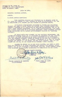 [Carta] 1950 jun. 19, Paucartambo, Perú [a] Gabriela Mistral, México