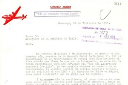 [Carta] 1954 sept. 24, Huancayo, [Perú] [al] Embajador de Chile en Lima