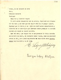 [Carta] 1954 oct. 11, Tacna, [Perú] [a] Gabriela Mistral, Santiago