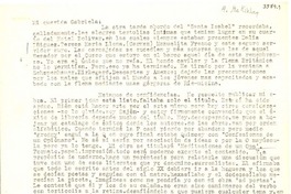 [Carta] 1954 oct. 25, Miraflores, Perú [a] Gabriela Mistral