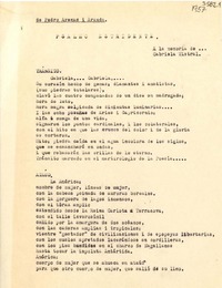 [Carta] 1957, Arequipa, Perú [a] Doris Dana