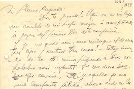 [Carta] [1933?], [Puerto Rico?] [a] [Gabriela Mistral?]