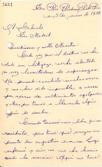 [Carta] 1934 ene. 31, Río Piedras, Puerto Rico [a] Gabriela Mistral