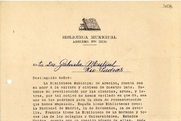 [Carta] 1933, Arecibo, Puerto Rico [a] Gabriela Mistral, Río Piedras