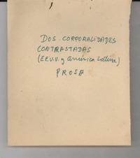 Dos corporalidades contrastadas