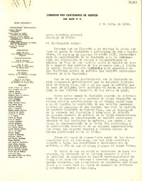 [Carta] 1938 jul. 6, San Juan, Puerto Rico [a] Gabriela Mistral, Santiago, Chile