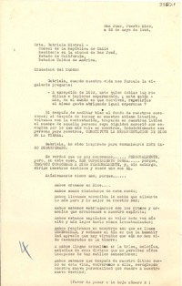 [Carta] 1946 mayo 22, San Juan, Puerto Rico [a] Gabriela Mistral, San José, California, [EE.UU.]