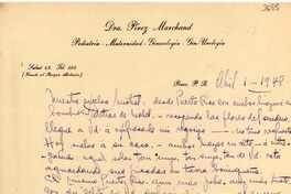 [Carta] 1948 abr. 1, Ponce, Puerto Rico [a] [Gabriela] Mistral