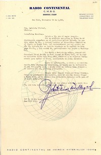 [Carta] 1950 nov. 15, New York [a] Gabriela Mistral, México