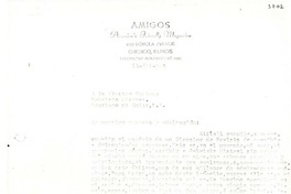 [Carta] 1941 dic. 11, Chicago, Illinois, EE.UU. [a] Gabriela Mistral, Santiago, Chile