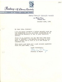 [Carta] 1942 oct. 23, Pittsburgh [a] Gabriela Mistral