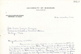 [Carta] 1942 nov. 10, Columbia, Missouri [a] Lucila Godoy
