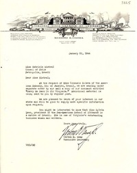 [Carta] 1944 ene. 31, Richmond, Virginia [a] Gabriela Mistral