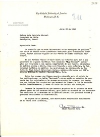 [Carta] 1943 jul. 22, Washington D.C. [a] Gabriela Mistral, Petrópolis, Brasil