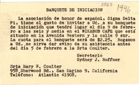 [Tarjeta] 1947 ene. 27, Los Angeles [a] Gabriela Mistral, Monrovia, California