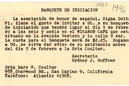 [Tarjeta] 1947 ene. 27, Los Angeles [a] Gabriela Mistral, Monrovia, California